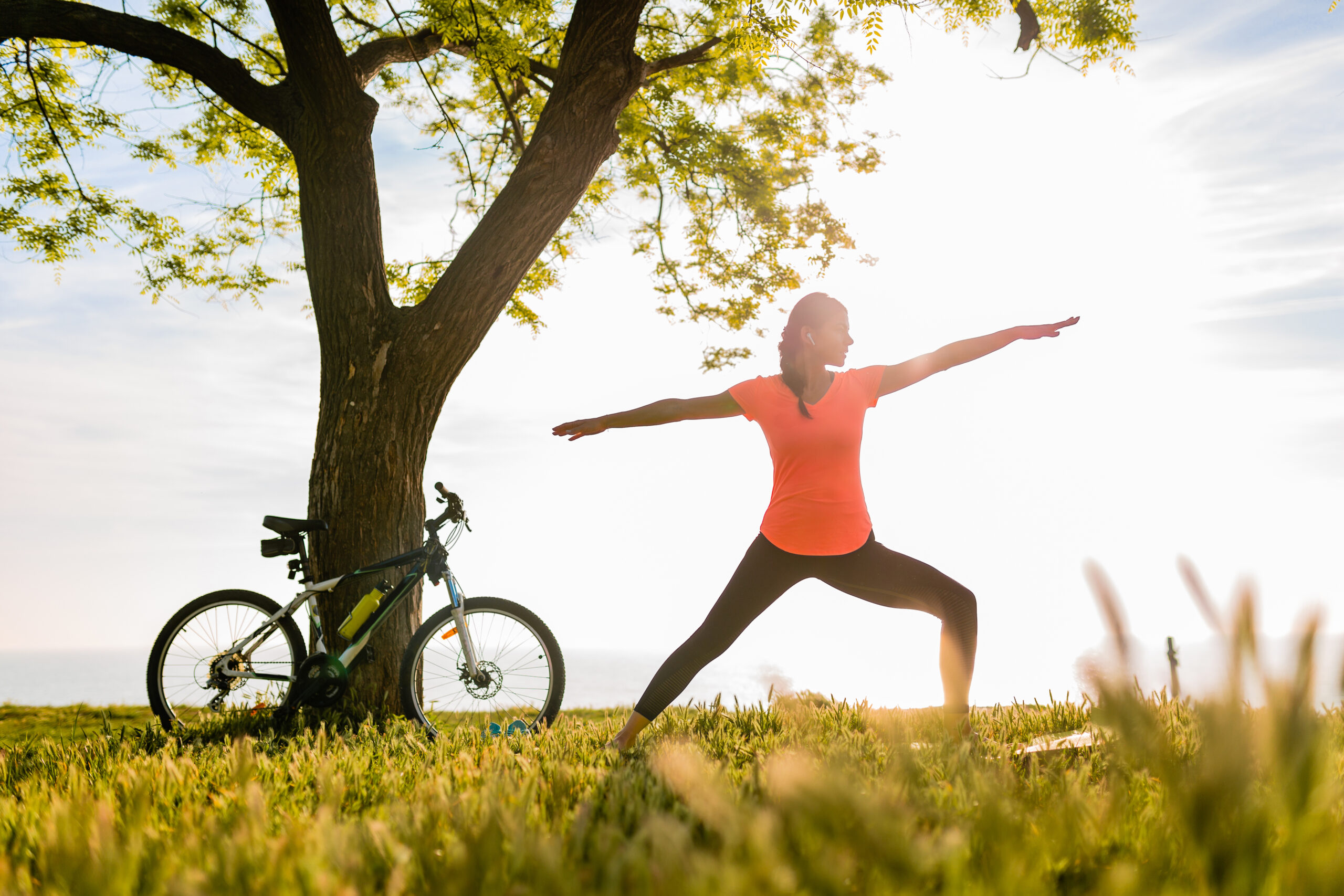 Deporte al aire libre y yoga